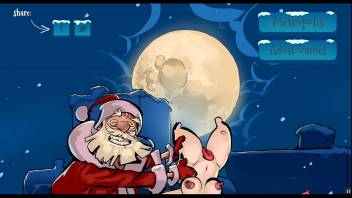 Christmas Eve in Metropolis [Xmas Hentai PornPlay] Santa got stuck while delivering dildo toys